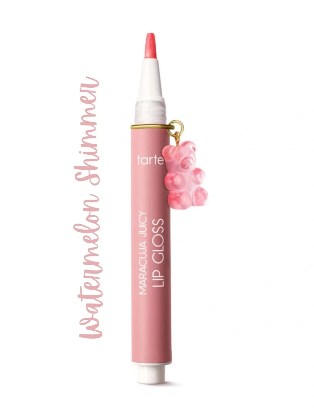 TARTE Maracuja Lip Gloss in Watermelon Shimmer & Free Charm - .1 fl oz NIB